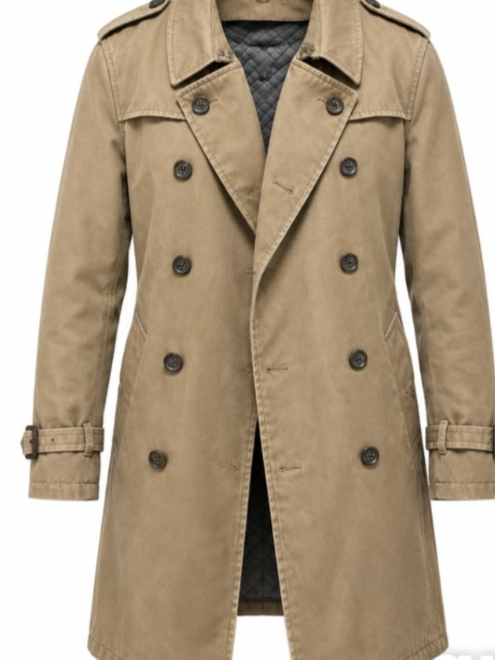 Men's Banana Republic Double-Breasted Trench Coat in Khaki